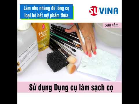 Sử dụng dụng cụ làm sạch cọ trang điểm, cách vệ sinh cọ makeup, kinh nghiệm làm sạch cọ - 0983258655
