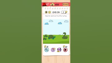 Help him defend the little turtles - Brain Test - Level 259