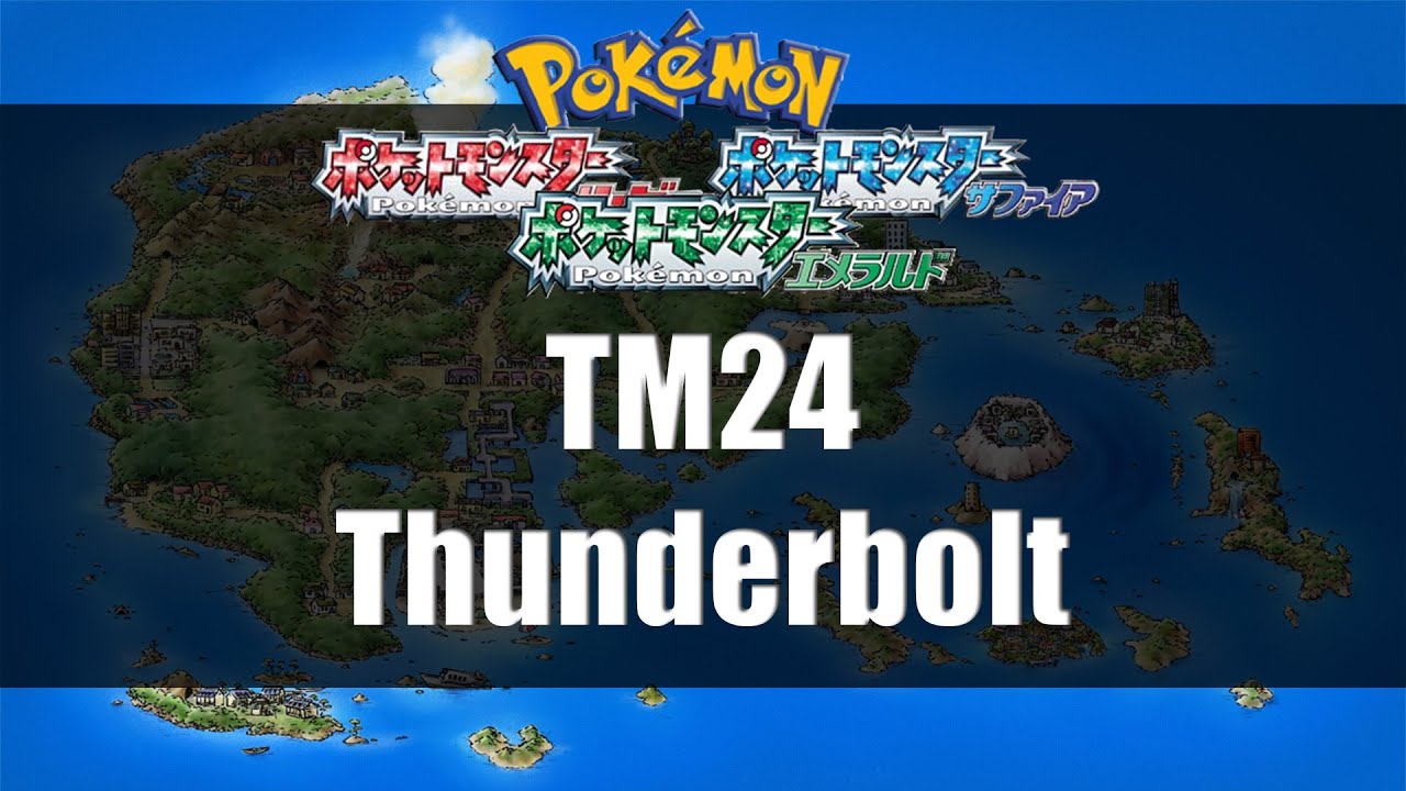 Pokemon Ruby/Sapphire/Emerald - Where to find TM24 Thunderbolt - YouTube
