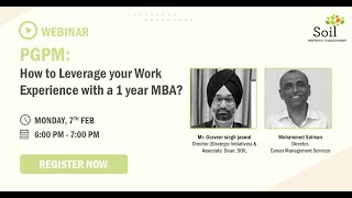 Webinar How To Leverage Your Work Experience With A 1 Year Mba