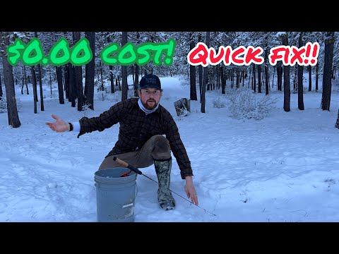 Ice fishing bucket rod holder, quick, free, effective! 