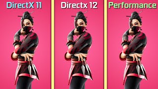 FORTNITE Directx 11 vs Directx 12 vs Performance Mode | AMD GPU FORTNITE Directx 11 vs Directx 12 vs Performance Mode | AMD GPU