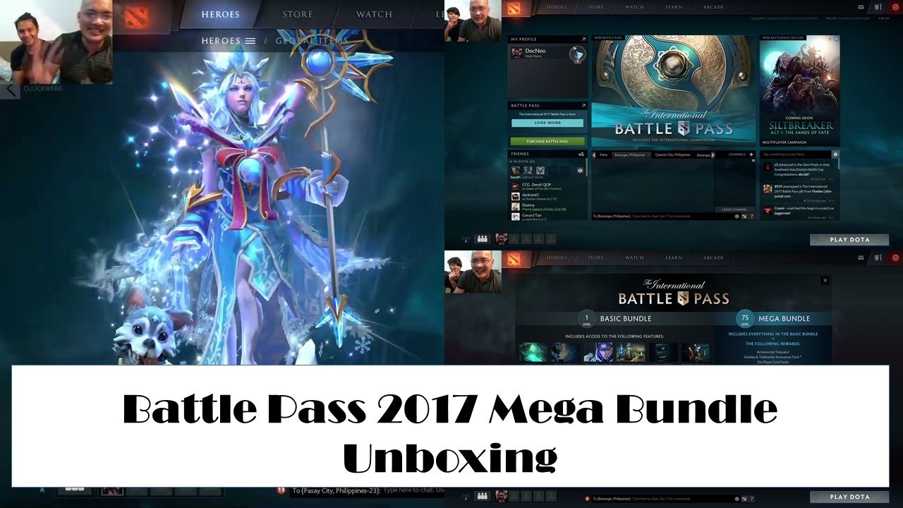 The International Battle Pass 2017 Mega Bundle Unboxing With Anjo