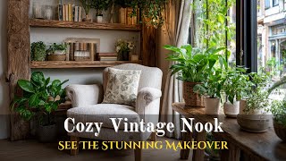 This Cozy Vintage Reading Nook Transformation Is Pure Calm and Brilliantly Styled