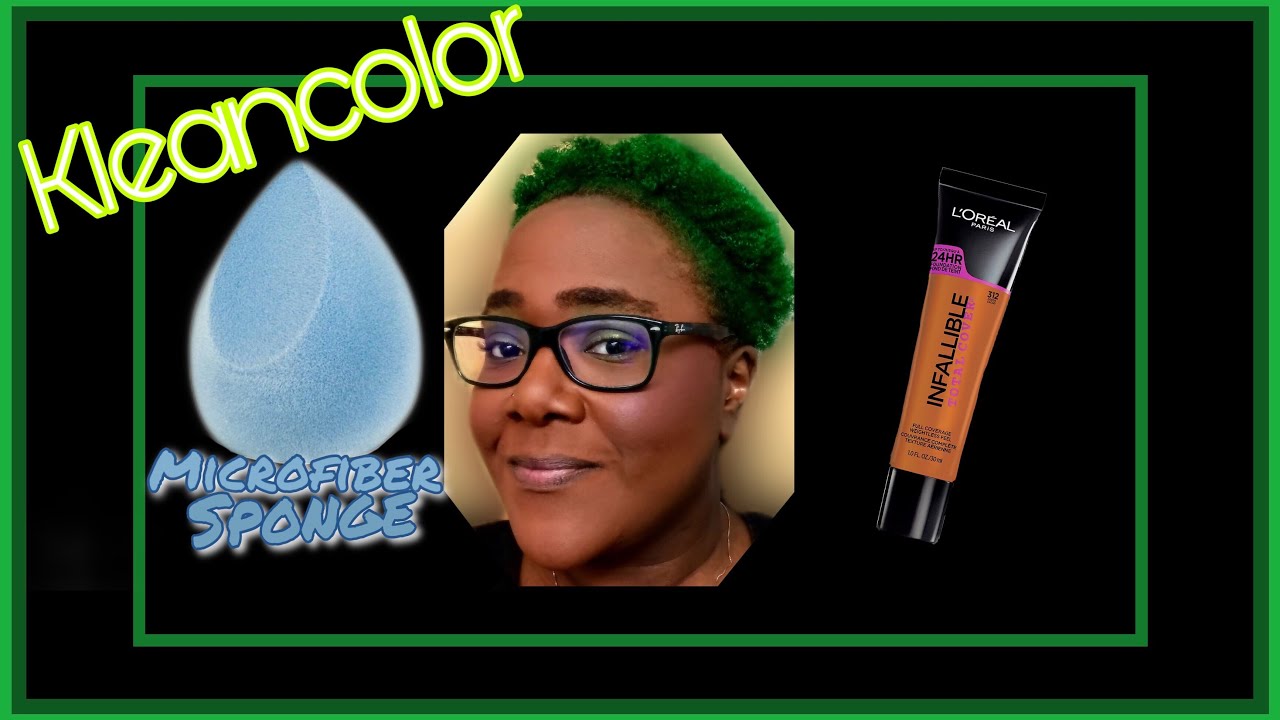 Kleancolor microfiber sponge + L’Oréal Infallible Total Cover (312)