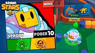 JOGUEI COM O NOVO BRAWLER "SPROUT" e ELE ESTÁ ABSURDO! BRAWL STARS