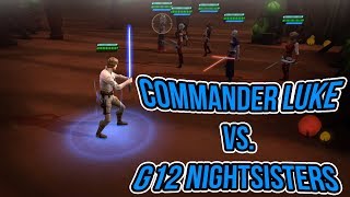 Solo Commander Luke Skywalker VS. Gear 12 Nightsisters (Before Rework) | Star Wars: Galaxy of Heroes