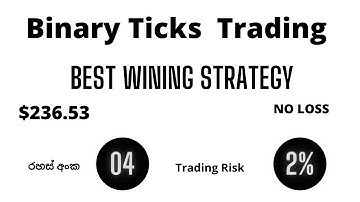 BINARY.COM BEST STRATEGY WITH 98% ACCURACY.04 Sellama.lk 2021