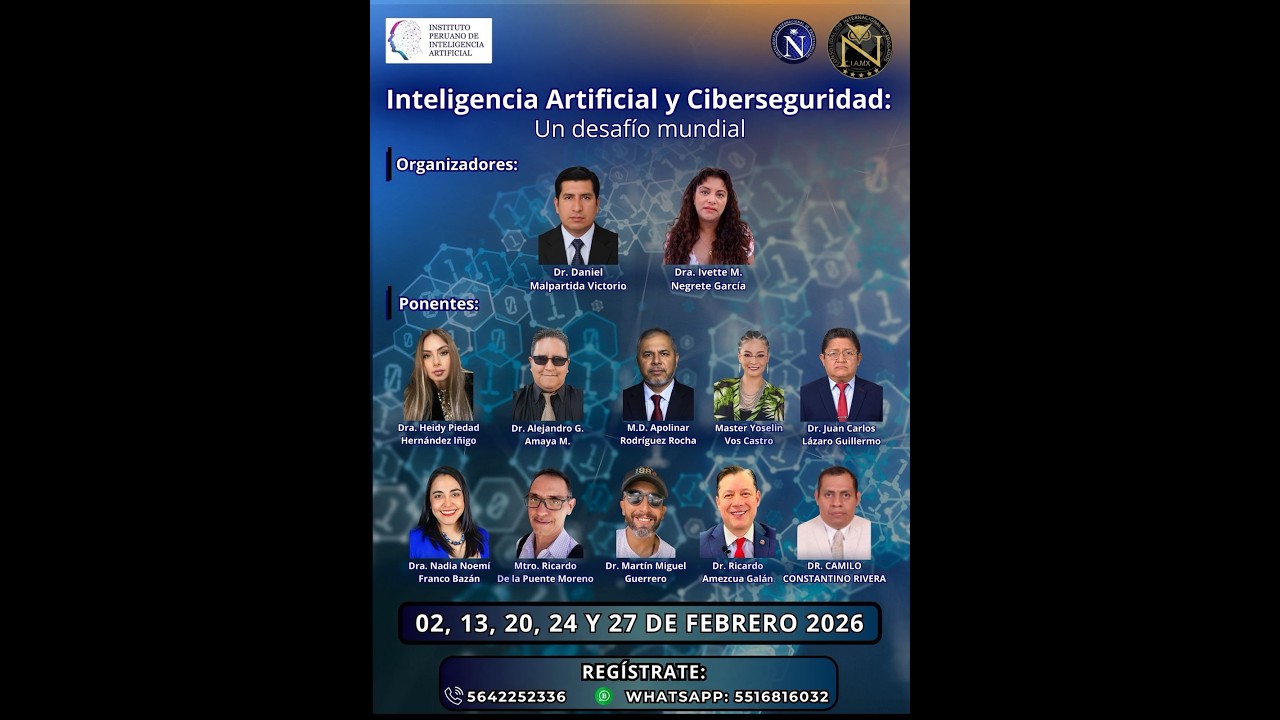 Jornadas en línea sobre IA. Ciberseguridad: Un desafío mundial II