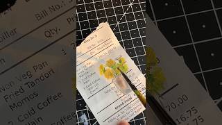 painting on a receipt ✨#artsy #acrylicart #acrylicpainting #artwork #diycrafts #paintingtutorial