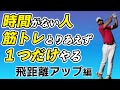 【ゴルフ筋トレ】飛距離アップの筋トレ!1つだけやるならコレ!【ズボラさん向け】