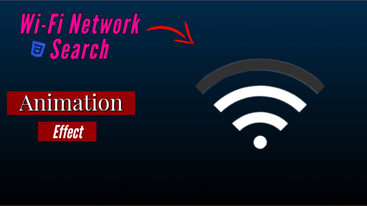 How to make WiFi network search animation effect using Html and Css