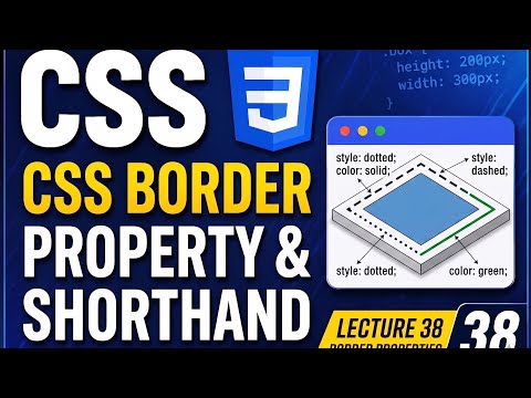 CSS Borders Tutorial: Style, Width, Color & Radius | Web Development Lecture 38