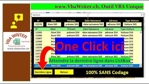 VBA Bouton pour atteindre dernière ligne dans ListBox/ sans codage_49. www.VbaWriter.ch