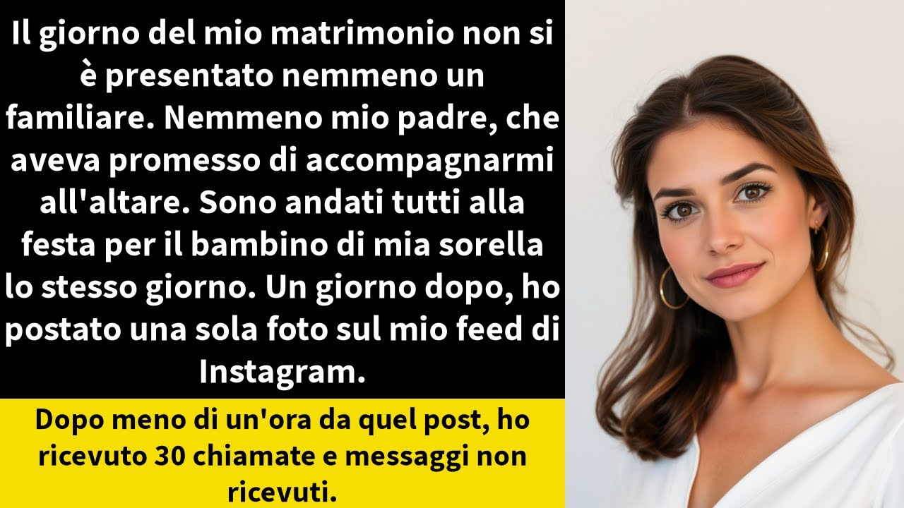 Il giorno del mio matrimonio non si è presentato nemmeno un familiare. Nemmeno mio padre,