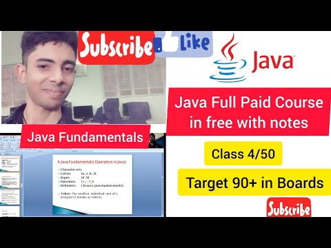 Java Fundamentals Class 9 & 10 ICSE( Operators in Java, Keywords, Identifiers)