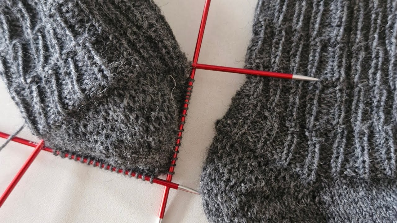 Verstärkte Bummerangferse ohne Löcher stricken