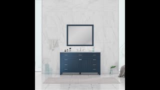 Alya Bath - Norwalk 60 Inch Single Bathroom Vanity In Blue
