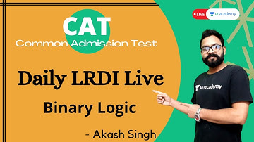 CAT 2021 Daily Live | Strategy to Logical Reasoning & Data Interpretation (LRDI) - Binary Logic