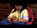 2 years old girl youngest rubiks cube solver 70 seconds