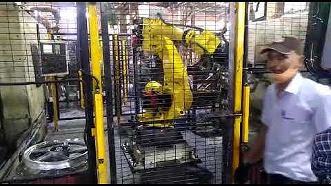 CNC Machine Loading Unloading By refurbished Used Fanuc Robot By Robo Sapiens Automation, Pune India