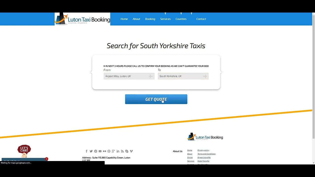 Cheap Taxi From Luton Airport To South Yorkshire, UK