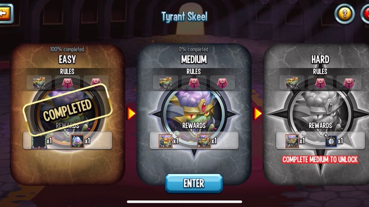 Monster Legends : ERA Tyrant Skeel / MEDIUM