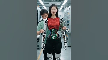 This man is examining the hands of a humanoid robot at a robotics technology factory