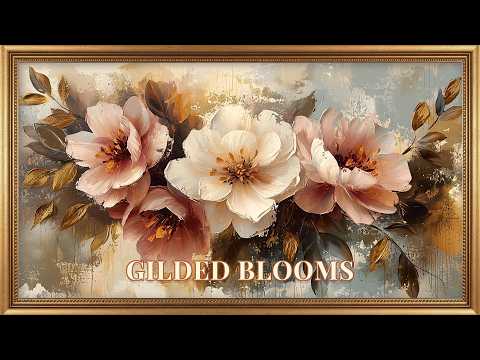 Gilded Botanicals | Elegant Floral Paintings with Soft Music | Frame TV Art Screensaver 4K