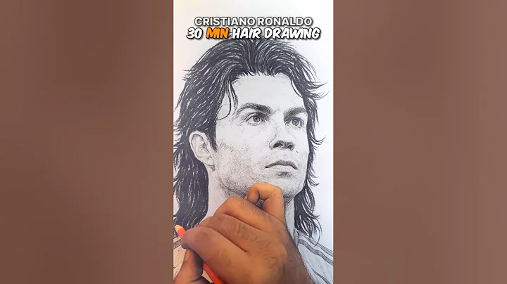 Drawing Ronaldo Hair in 1 Min VS 1 Hour