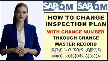 How to change inspection plan in sap qm with change number through change master record