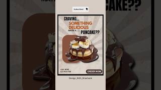 Delicious pancake poster #shorts #canva #tutorial