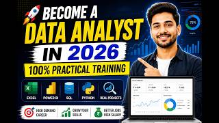 Become a Data Analyst in 2026 100% Practical Training