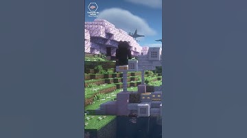 Minecraft I 🌸Cherry Blossom Starter Bridge🌸 Cinematic Scene #minecraft #minecraftbuildingtutorial