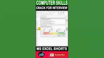COLOR SCALE IN EXCEL #excel #exceltips #shorts #msexcelfullcourse #exceltutorial #msexcel