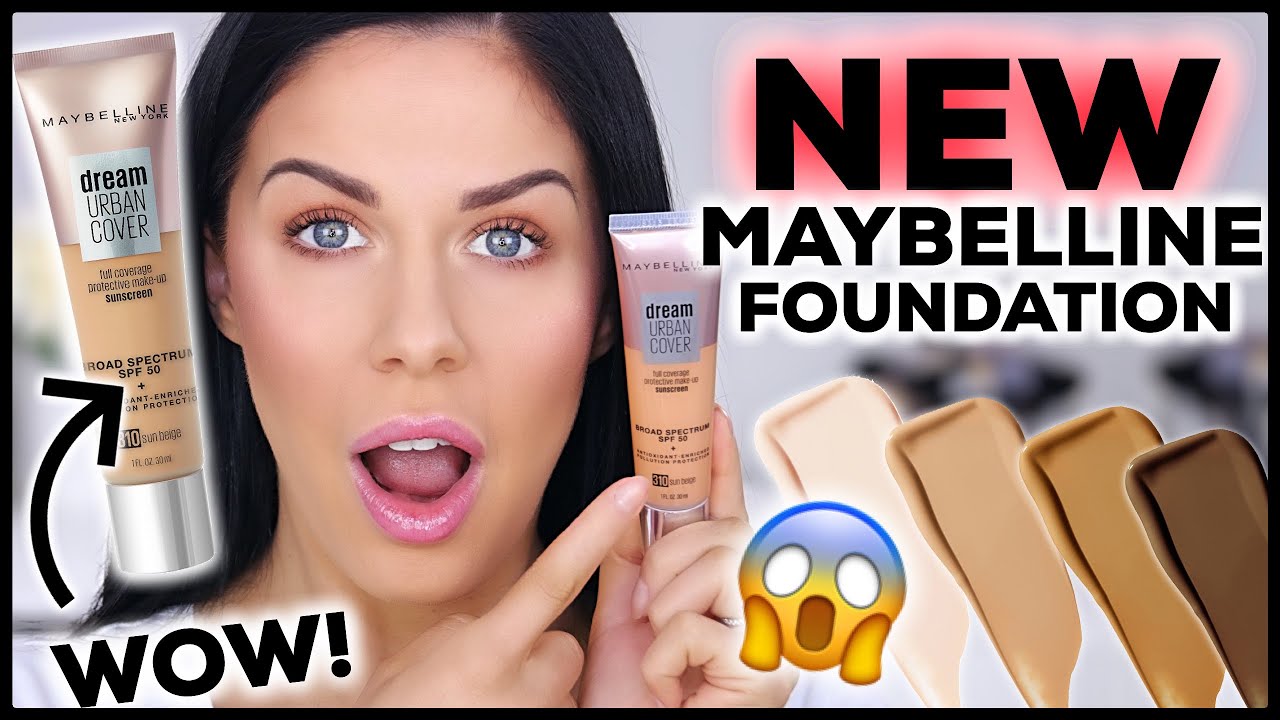 NEW MAYBELLINE URBAN COVER FOUNDATION!! FIRST IMPRESSIONS & 12 HOUR WEAR TEST!!