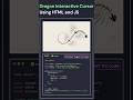 🔥Dragon Interactive Cursor Using HTML CSS & JS #coding