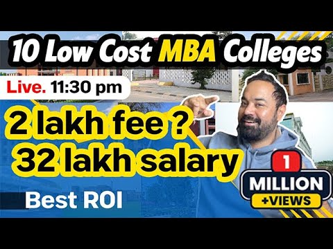10 Cheapest MBA Colleges In India | MBA Ranking | Best Low Cost PGDM Programs | Best ROI