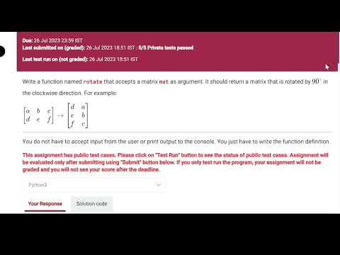 Python GrPA Week-6 IITM Bs degree Data Science #python#iitm#iit#datascience#video#ytshorts