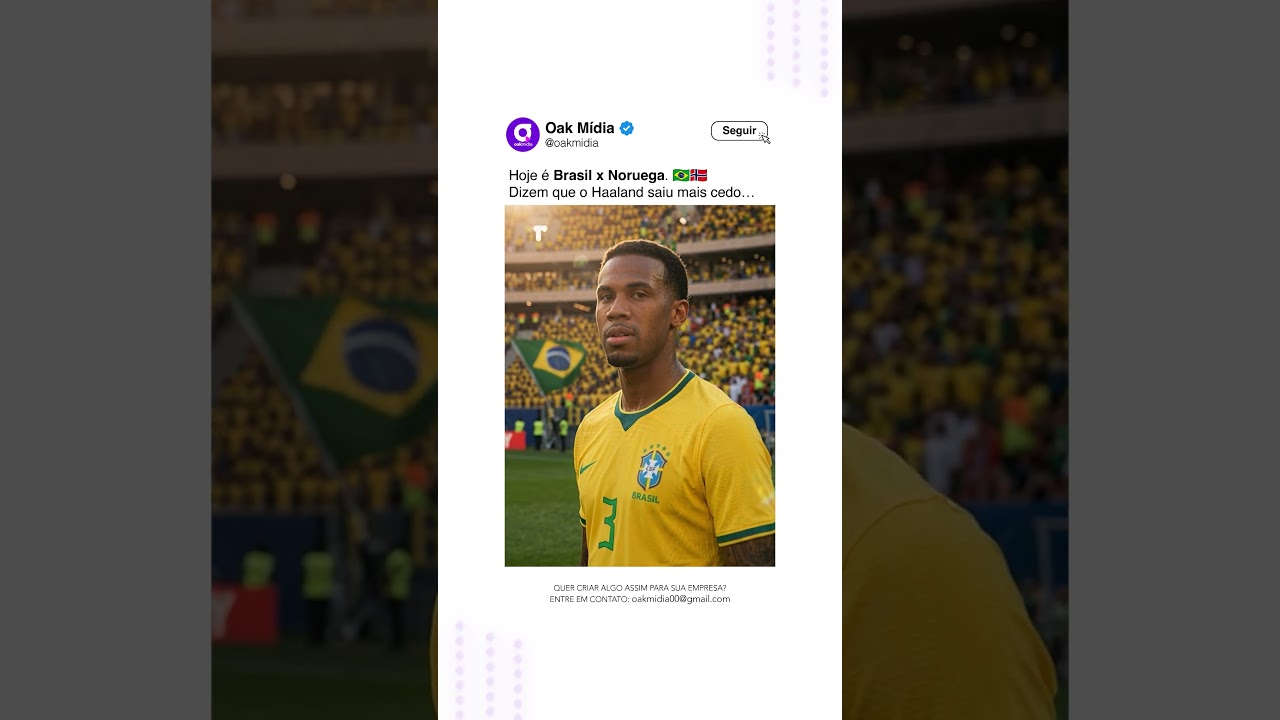 O JOGO AINDA NEM COMEÇOU... E O HAALAND JÁ TEM UM PROBLEMA. #brasil #noruega #copa2026 #ia #copa