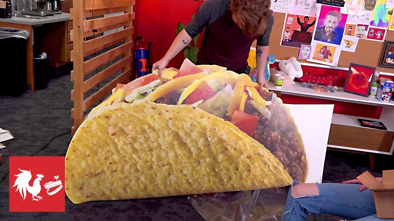Chad Takes the GIANT Taco RT Inbox - YouTube.