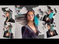 Teal Blue Clip-in Streaks | Coloured Clip-in Extensions | Colour Your Hair Without Damage