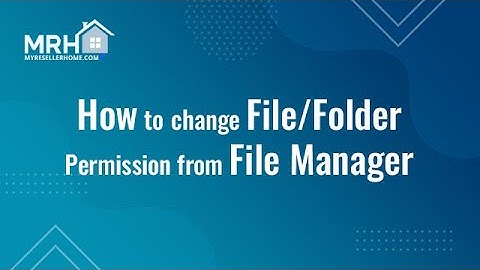 How to change file/folder permission from file manager