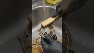 Rust removal on micrometer 🔥 😱 #rustremoval  #satisfyingvideo