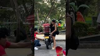 Bungee Cord Prank Goes Wrong Woman Gets Dragged By Her Laundry In Public