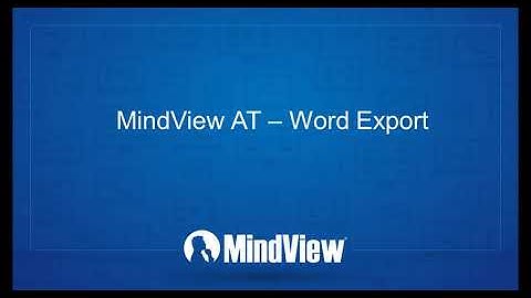 MindView 8 AT - Word Export