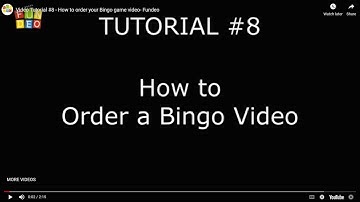 Video Tutorial #8 - How to order your Bingo game video- Fundeo