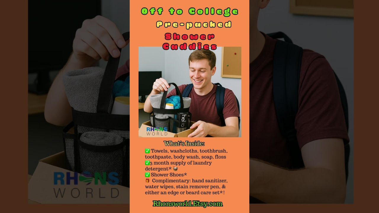 Avoid going to multiple stores for Dorm Essentials! Get your Pre-Packed Shower Caddy Today! 