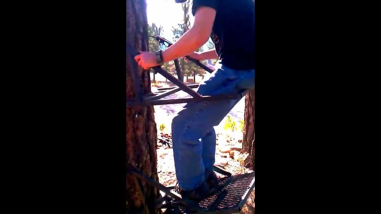 Custom made steel tree stand - YouTube