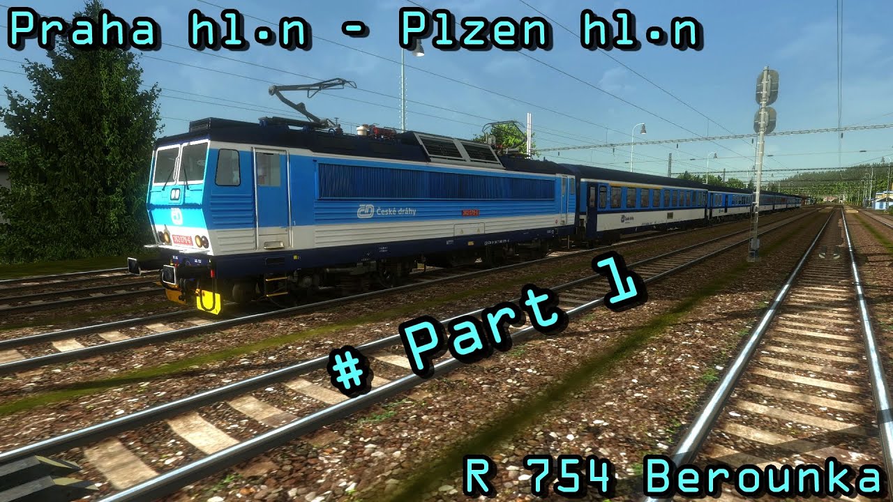 OpenRails CZ/SK - R754 - Praha hl.n. - Plzeň hl.n. - ČD 362 079-6 - *PART1